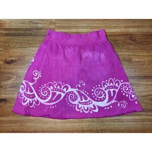 DHARMA Trading USA Women’s  Small Pink 100% Cotton Jersey  Print A Line Skirt
